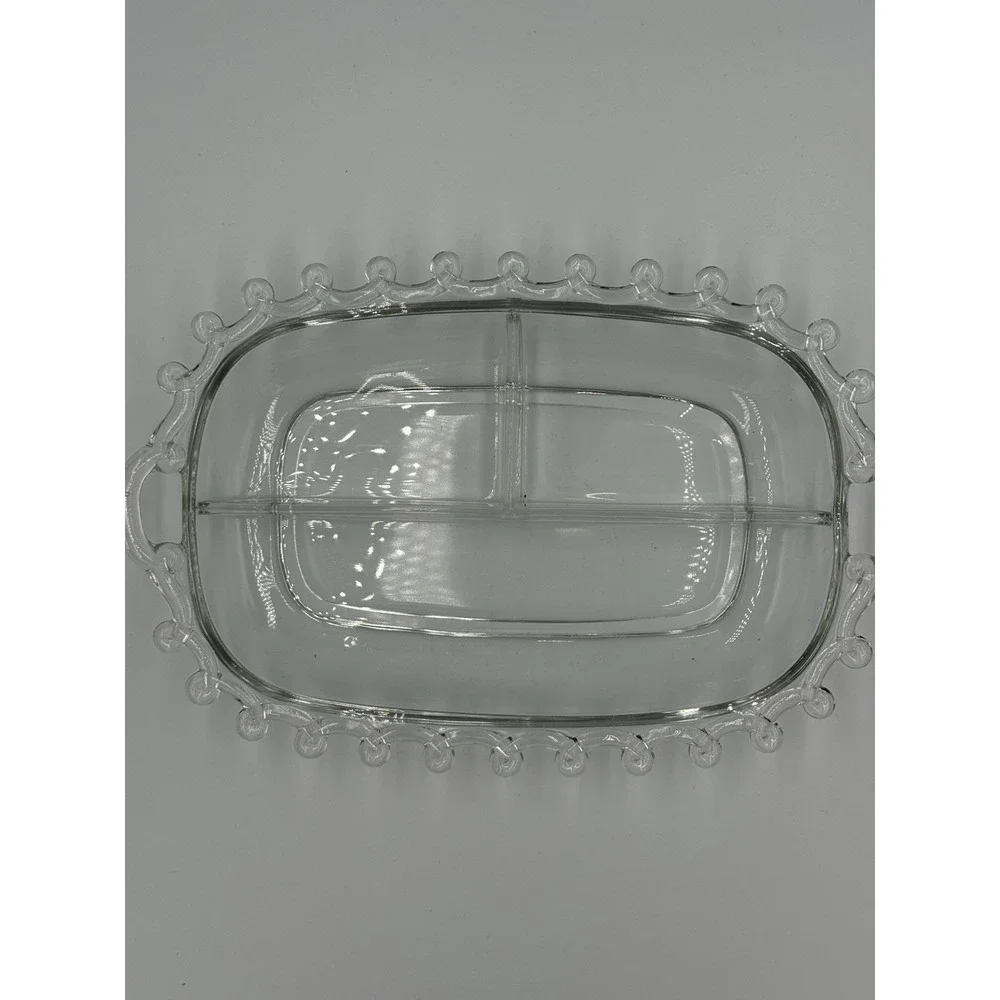 Vintage Helsey Lariat 3 Section Relish Dish Oblong 12.5